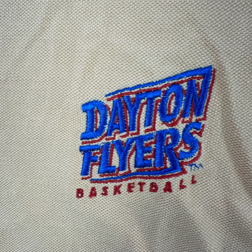 Lacoste Vintage Washed Orange Polo Shirt Dayton Flyers Basketball Mens 8 3XL - Picture 3 of 11